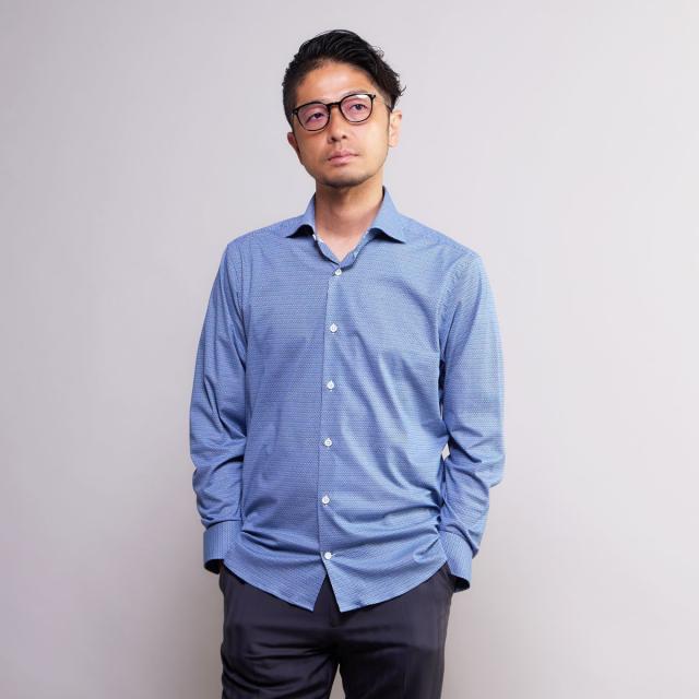 メンズメルローズ（MEN’S MELROSE）/HITOYOSHIダブルネーム ｜ プレミアムコットンジャージ ワイドカラーシャツ_16