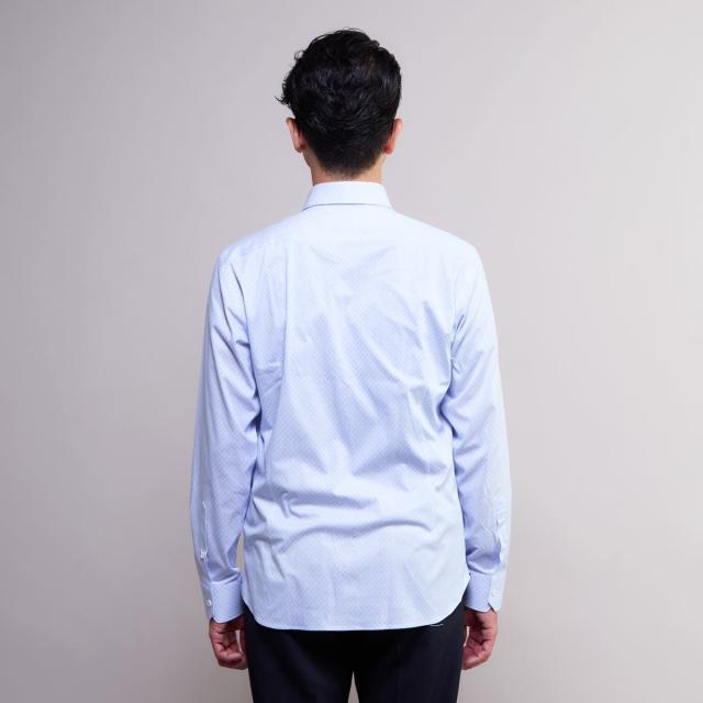 メンズメルローズ（MEN’S MELROSE）/HITOYOSHIダブルネーム ｜ プレミアムコットンジャージ ワイドカラーシャツ_4