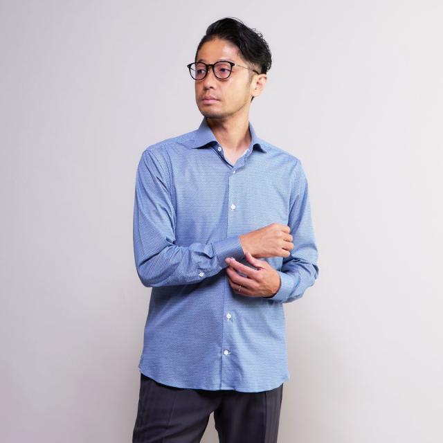 メンズメルローズ（MEN’S MELROSE）/HITOYOSHIダブルネーム ｜ プレミアムコットンジャージ ワイドカラーシャツ_17