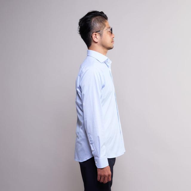 メンズメルローズ（MEN’S MELROSE）/HITOYOSHIダブルネーム ｜ プレミアムコットンジャージ ワイドカラーシャツ_5