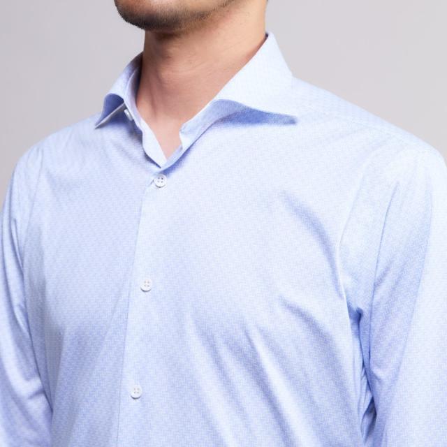 メンズメルローズ（MEN’S MELROSE）/HITOYOSHIダブルネーム ｜ プレミアムコットンジャージ ワイドカラーシャツ_6