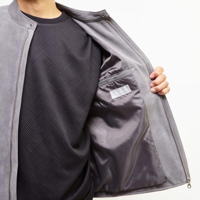メンズメルローズ（MEN’S MELROSE）/ラムスプリットレザー / シングルライダースブルゾン_11