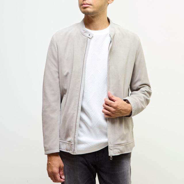 メンズメルローズ（MEN’S MELROSE）/ラムスプリットレザー / シングルライダースブルゾン_14