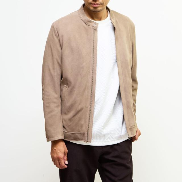 メンズメルローズ（MEN’S MELROSE）/ラムスプリットレザー / シングルライダースブルゾン_18