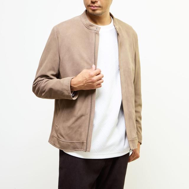 メンズメルローズ（MEN’S MELROSE）/ラムスプリットレザー / シングルライダースブルゾン_19