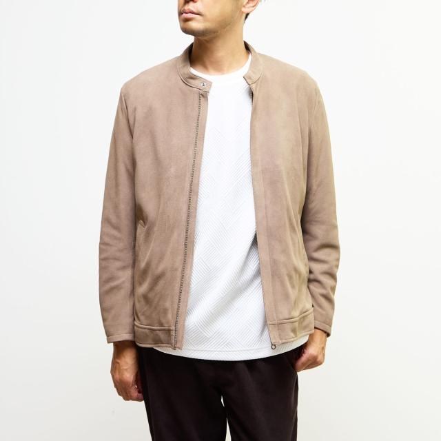 メンズメルローズ（MEN’S MELROSE）/ラムスプリットレザー / シングルライダースブルゾン_1
