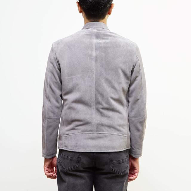 メンズメルローズ（MEN’S MELROSE）/ラムスプリットレザー / シングルライダースブルゾン_5