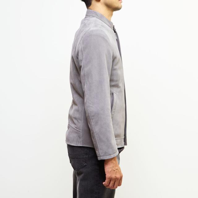 メンズメルローズ（MEN’S MELROSE）/ラムスプリットレザー / シングルライダースブルゾン_6