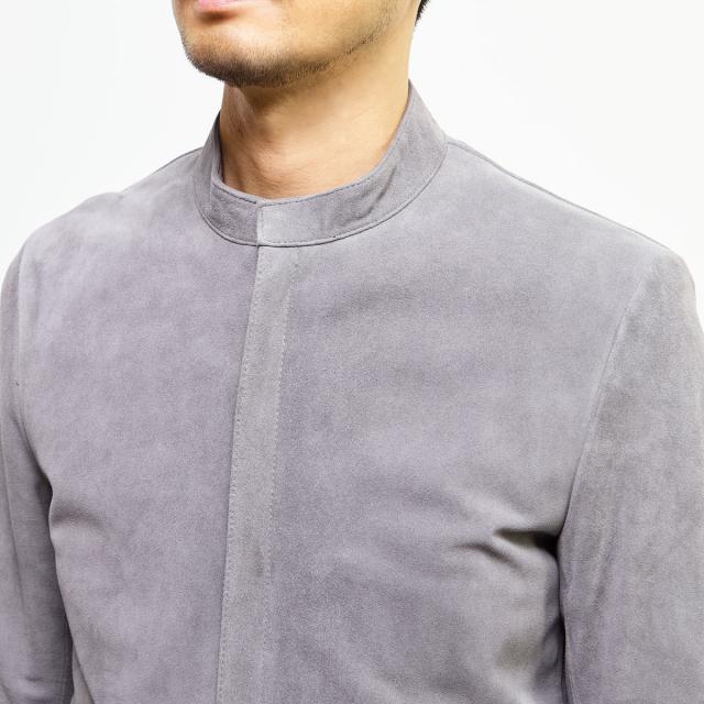 メンズメルローズ（MEN’S MELROSE）/ラムスプリットレザー / シングルライダースブルゾン_7