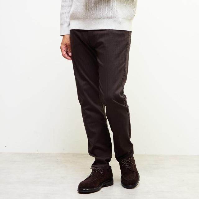 メンズメルローズ（MEN’S MELROSE）/《WEB限定》【全6サイズ展開】ハイパーストレッチヘリンボーン5ポケットパンツ