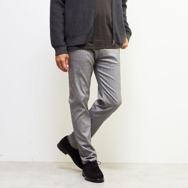 メンズメルローズ（MEN’S MELROSE）/《WEB限定》【全6サイズ展開】ハイパーストレッチヘリンボーン5ポケットパンツ