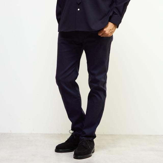 メンズメルローズ（MEN’S MELROSE）/《WEB限定》【全6サイズ展開】ハイパーストレッチヘリンボーン5ポケットパンツ