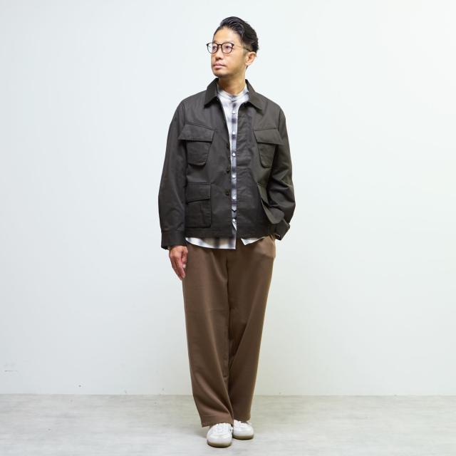 メンズメルローズ（MEN’S MELROSE）/HITOYOSHIダブルネーム ｜ オンブレチェックバンドカラーシャツ_14