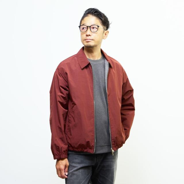 メンズメルローズ（MEN’S MELROSE）/割繊タフタ×トラッドチェックリバーシブルハリントンジャケット