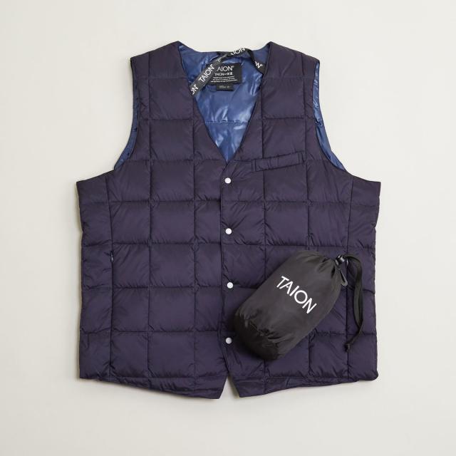 メンズメルローズ（MEN’S MELROSE）/【TAION/タイオン】Vネックダウンジレ