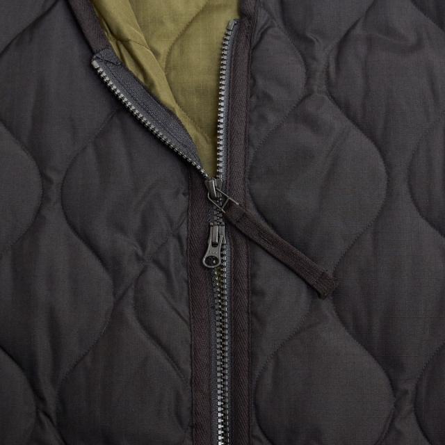 メンズメルローズ（MEN’S MELROSE）/【TAION/タイオン】ミリタリー Vネックジップ ダウンベスト_5