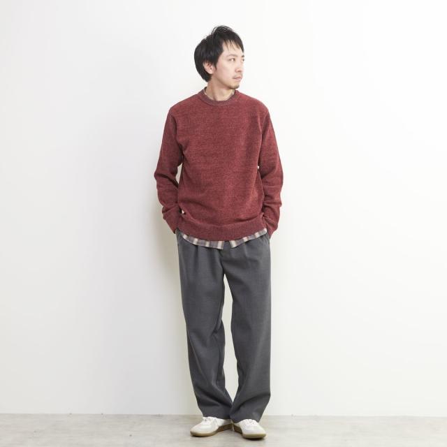 メンズメルローズ（MEN’S MELROSE）/ライトモールクルーネックニット