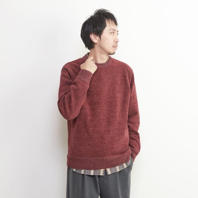 メンズメルローズ（MEN’S MELROSE）/ライトモールクルーネックニット