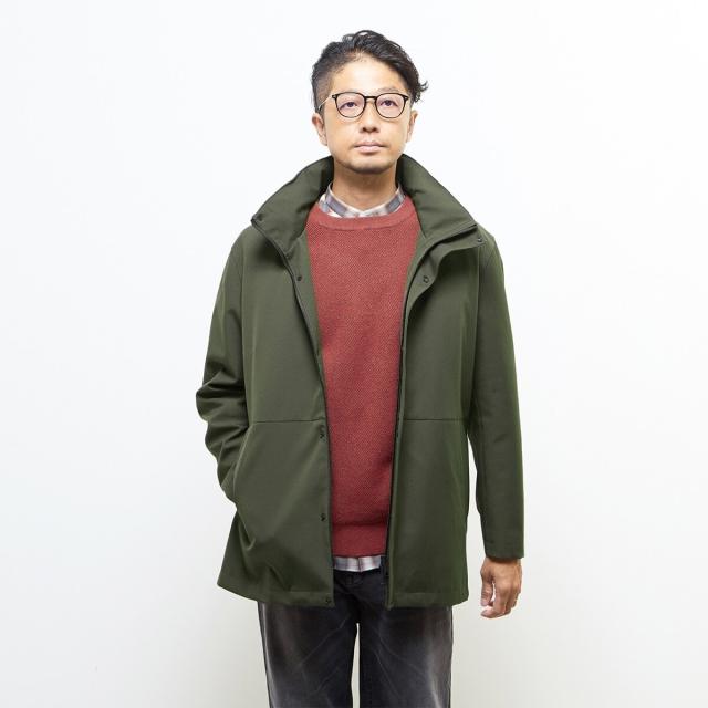 メンズメルローズ（MEN’S MELROSE）/ボンディングツイルスタンドカラーブルゾン | 防風