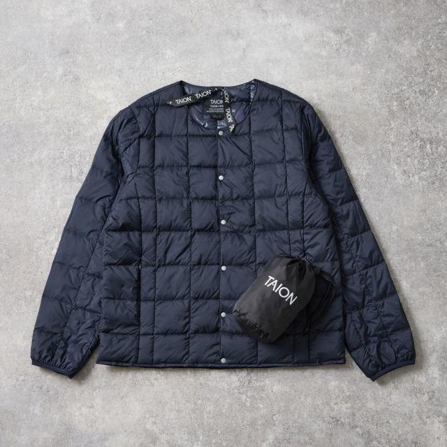 メンズメルローズ（MEN’S MELROSE）/【TAION/タイオン】ベーシック クルーネックボタン インナーダウンジャケット