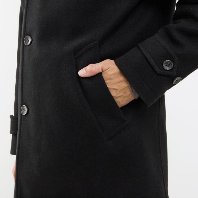 メンズメルローズ（MEN’S MELROSE）/《WEB限定》テックメルトンバルカラーショートコート