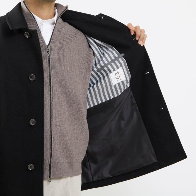 メンズメルローズ（MEN’S MELROSE）/《WEB限定》テックメルトンバルカラーショートコート