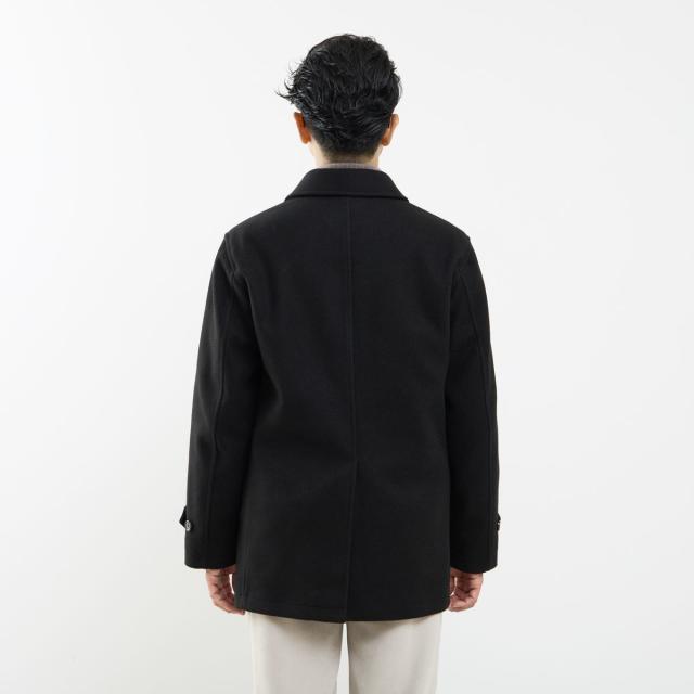メンズメルローズ（MEN’S MELROSE）/《WEB限定》テックメルトンバルカラーショートコート