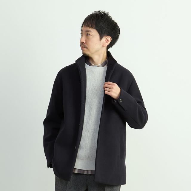 メンズメルローズ（MEN’S MELROSE）/ジャージーメルトン スタンドショートコート