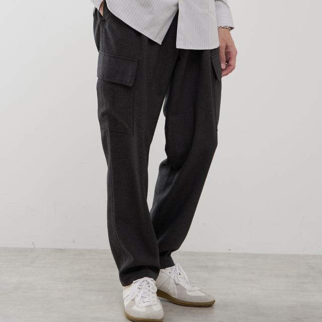 メンズメルローズ（MEN’S MELROSE）/シュリンクトラベストカーゴパンツ_13