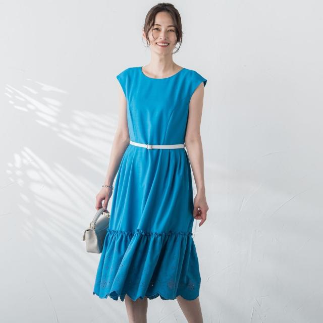 ロートレアモン デュクラス（LAUTREAMONT DE CLASSE）/リネンライクカットワークワンピース≪手洗い可能≫