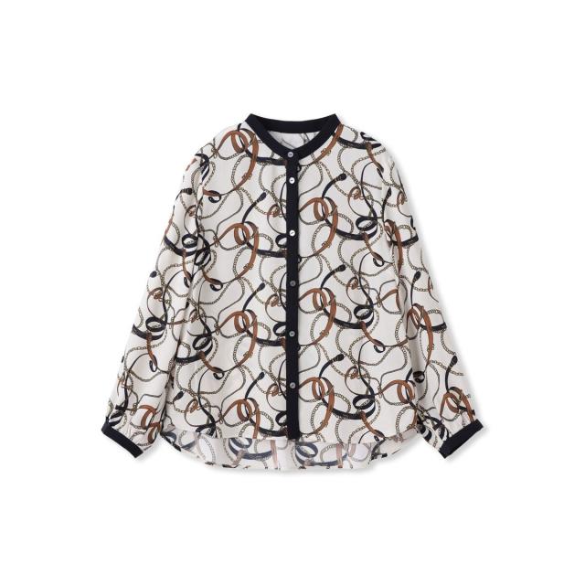 ロートレアモン デュクラス（LAUTREAMONT DE CLASSE）/チェーンベルトプリントブラウス