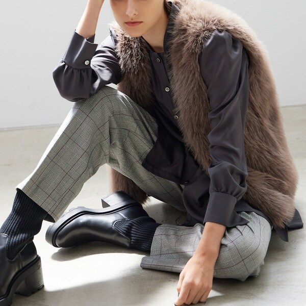 リズム(R_ISM)/裏起毛ハンドウォッシャブルチェックパンツの通販は