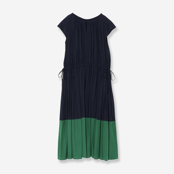 リズム（R_ISM）/【洗える】ブロックギャザーワンピース