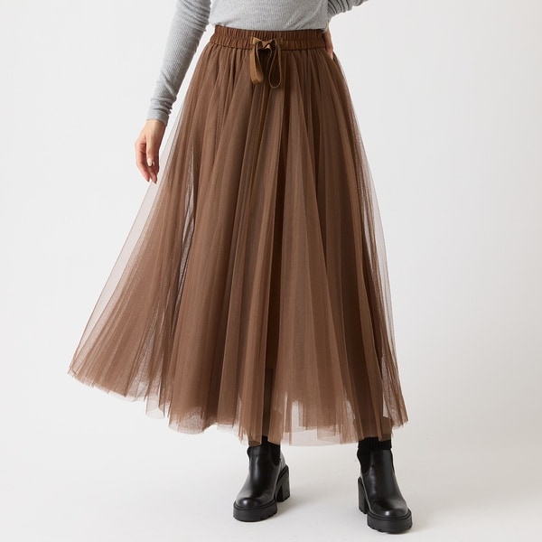 リズム（R_ISM）/【追加生産・新色登場】ロングチュールスカート