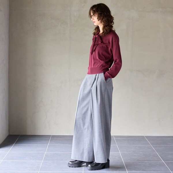 リズム（R_ISM）/【洗える】ボウタイニットプルオーバー