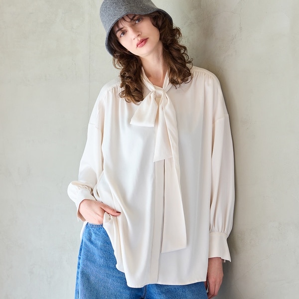 リズム（R_ISM）/【吸汗速乾・紫外線防止・洗える】ボウタイブラウス