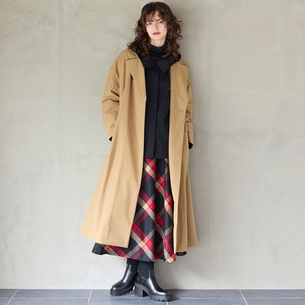 リズム（R_ISM）/【防風・着ぶくれしない】薄ダウンロングコート