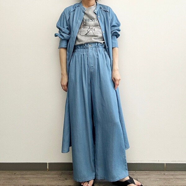 リズム（R_ISM）/【セットアップ対応・洗える・S/M/Lサイズ】シャンブレーデニムトラウザー_4
