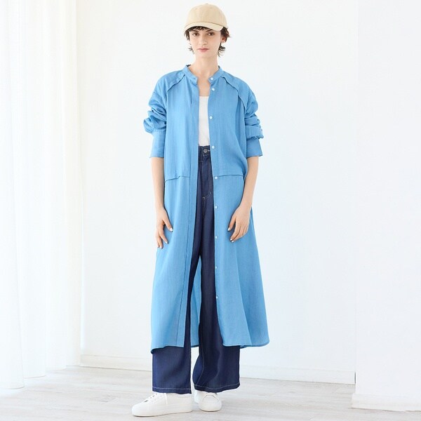 リズム（R_ISM）/【セットアップ対応・洗える】シャンブレーデニムシャツワンピース
