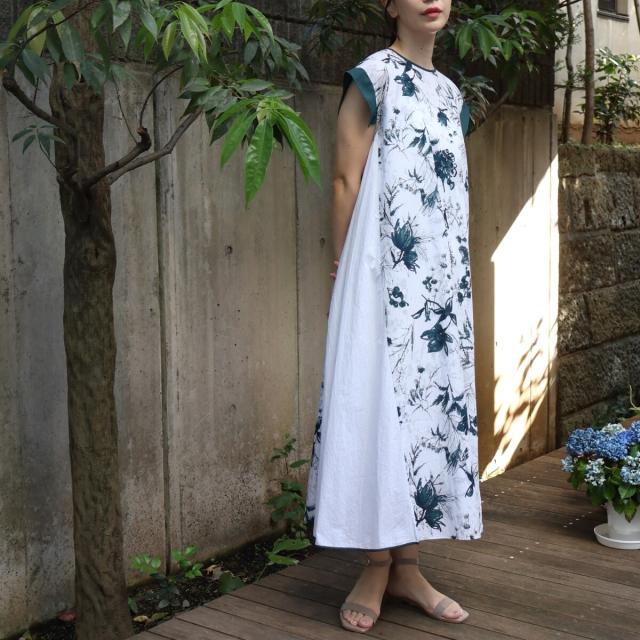 エトレリー/ストライプフラワープリントワンピース