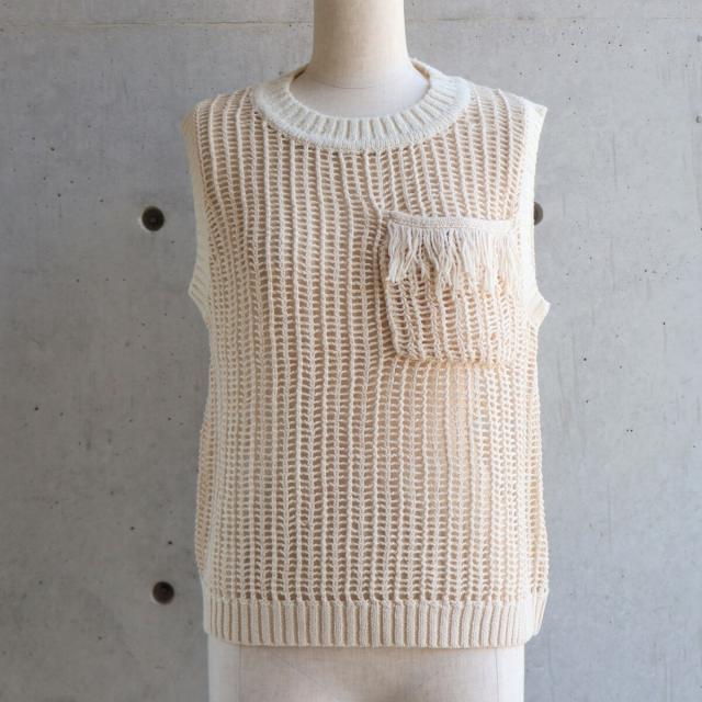 plage メッシュ編みタンク タンクトップ レディース トップス 夏 メッシュ ニット タンク