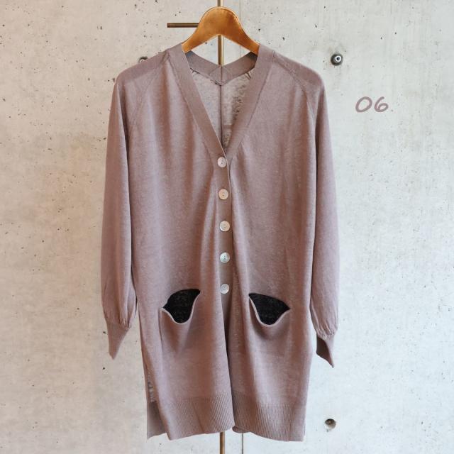 エトレリー（etre relie）/リネンナイロンVネックカーディガン