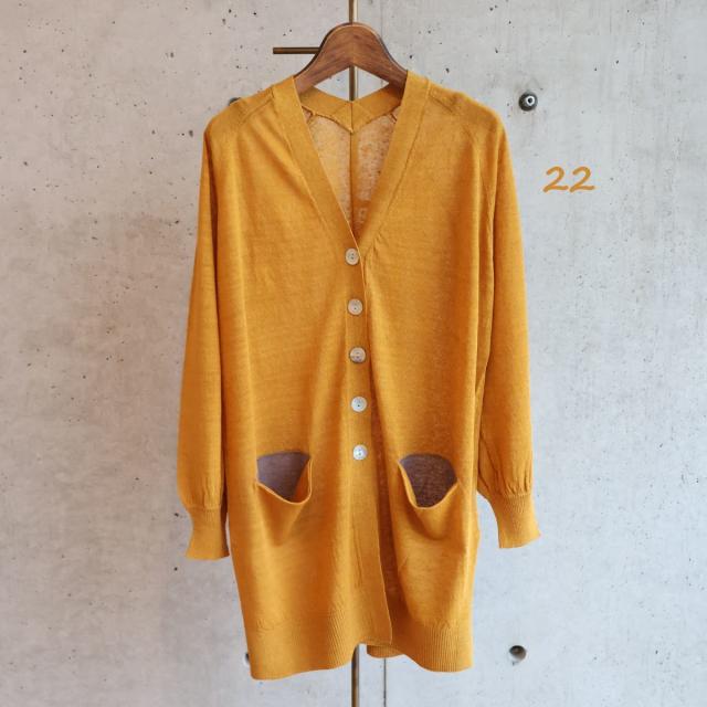 エトレリー（etre relie）/リネンナイロンVネックカーディガン