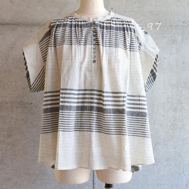 エトレリー（etre relie）/インドカディストライプブラウス