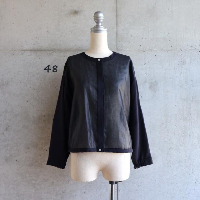 エトレリー（etre relie）/光沢オーガンジー羽織ブラウスの通販はau