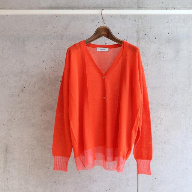 エトレリー（etre relie）/【etre relie】シアーリブカーディガン