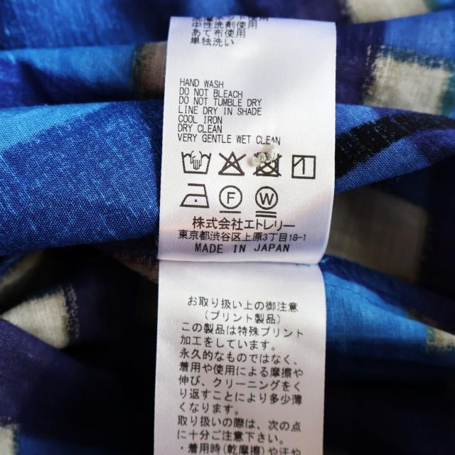 エトレリー（etre relie）/水彩タッチチェックプリントシャツ_8