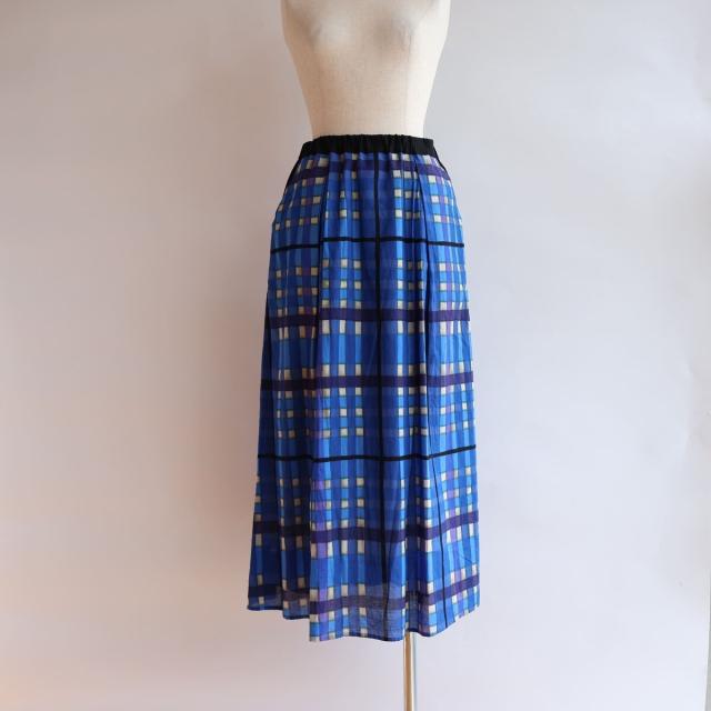 エトレリー（etre relie）/水彩タッチチェックプリントスカート