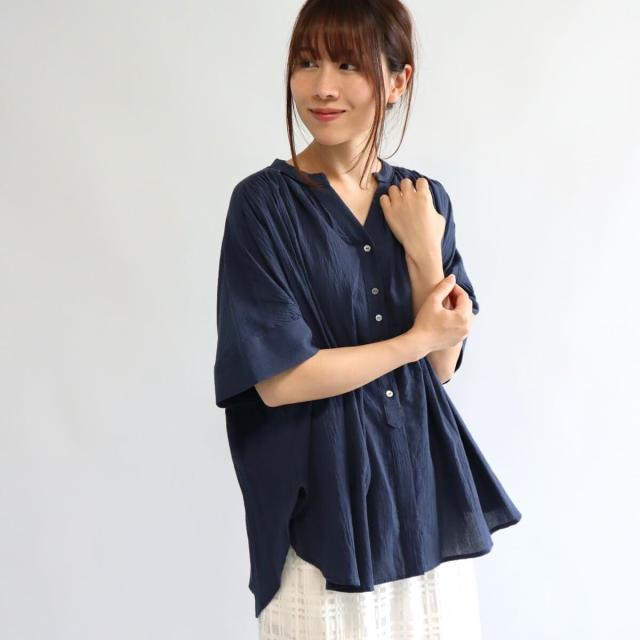 エトレリー（etre relie）/綿ボイルギャザーワイドブラウスの通販はau