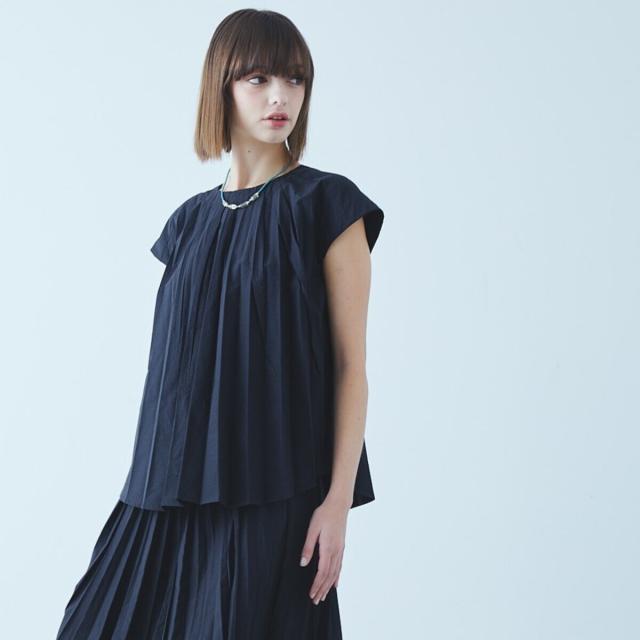 エトレリー（etre relie）/【etre relie】 ランダムプリーツブラウス